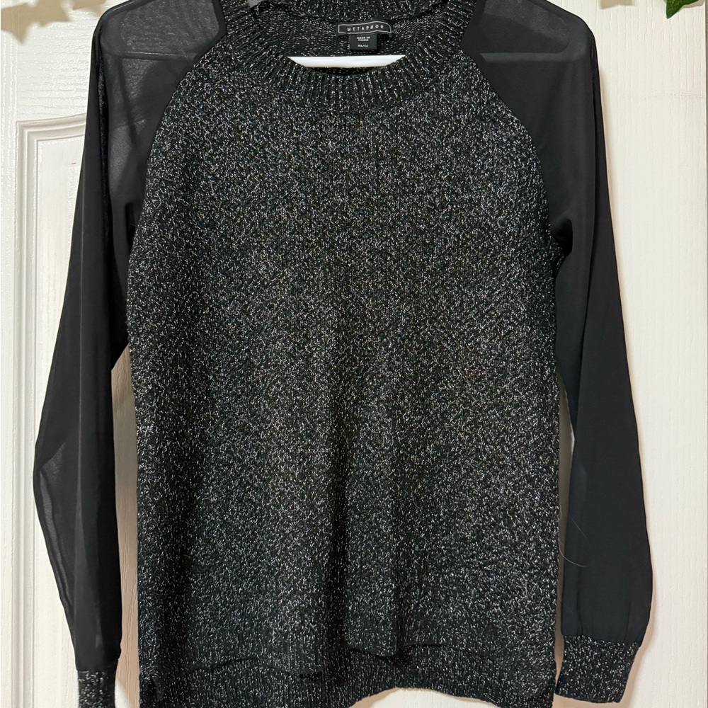 Metaphor Black and Silver Knit Sweater